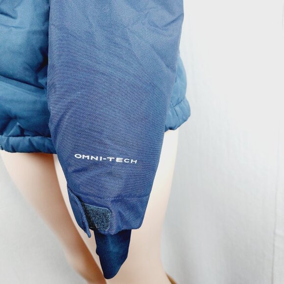 Columbia Women's Navy Blue Omni-Tech Trek Down Long Sleeve Puffer Jacket Size L - Picture 9 of 12